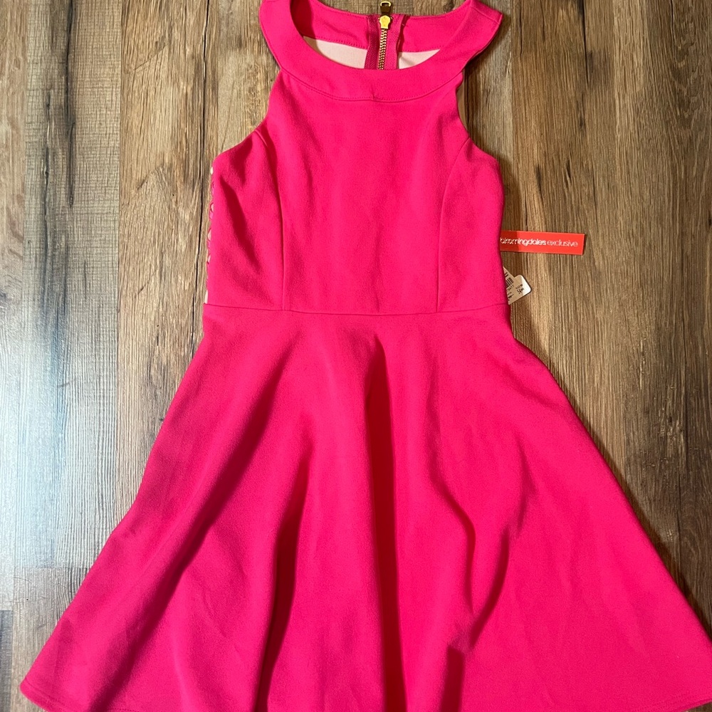 Aqua Bright Pink Formal Kids Dress